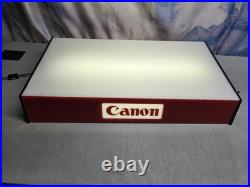 Vtg Canon Camera Store Display With Light Rare Red & White Logo 2 Feet Wide