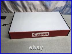Vtg Canon Camera Store Display With Light Rare Red & White Logo 2 Feet Wide