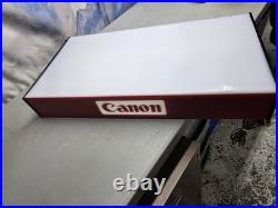 Vtg Canon Camera Store Display With Light Rare Red & White Logo 2 Feet Wide