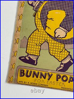 Vtg Easter RARE Rosen Rosbro Bunny Pops Advertising Store Display sign