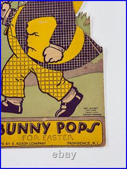 Vtg Easter RARE Rosen Rosbro Bunny Pops Advertising Store Display sign