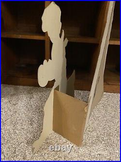 Vtg Goodrich Zipps 3-D Cardboard 16x23 Advertising Easel-Back Display Sign RARE