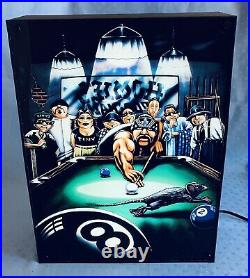 Vtg HOMIES POOL HALL Lowrider Comic 2004 Lighted Box Sign Store Advertising RARE