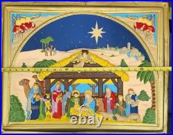 Vtg Htf Rare 1955 Antique Noma Lites Vinylite Store Display Nativity Scene