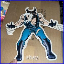 Vtg NOS 1988 Marvel Comics Wolverine Store Display Mobile Blowmold 2 Sided RARE