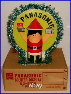 Vtg PANASONIC National Boy STORE CHRISTMAS DISPLAY radio tv Japan RARE promo 12