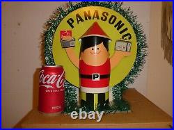 Vtg PANASONIC National Boy STORE CHRISTMAS DISPLAY radio tv Japan RARE promo 12