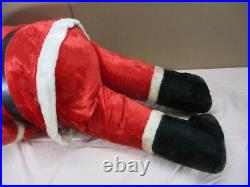 Vtg RARE 1940's-50's HUGE 4 Foot Stuffed Santa Claus Store Display Plastic Face