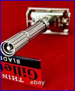 Vtg RARE NOS 1961 GILLETTE SLIM Adjustable Razor Store Display Kin 2 Fat Boy WOW