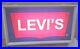 Vtg Rare Red Tab LEVI'S Denim Jeans Retail Store Display Advertising Lights Up