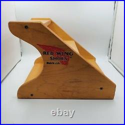 Vtg Rare Red Wing Shoes Boots Wooden Stool 3 Step Store Display Made In USA