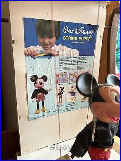 Walt Disney String Puppet Marionette Store Display RARE Mickey Mouse Vintage