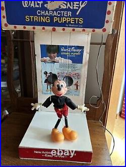 Walt Disney String Puppet Marionette Store Display RARE Mickey Mouse Vintage