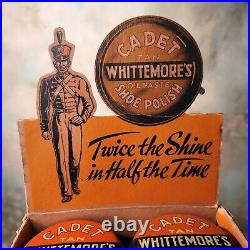 Whittemore's Cadet Shoe Polish Country Store Display Complete 12 Tan Super Rare