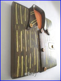 Wooden Shirt Store Display Wall Hanging Hand Crafted Rare