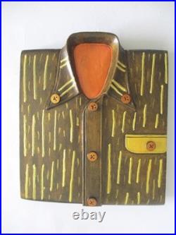 Wooden Shirt Store Display Wall Hanging Hand Crafted Rare