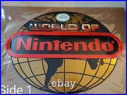 World of Nintendo Globe Sign Video Game Store Display NES Authentic RARE
