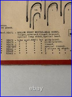 X-RARE/SCARCE ORIGINAL 1930s-40sMUSTAD Key Brand FISH HOOKS STORE DISPLAY/NORWAY