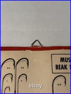 X-RARE/SCARCE ORIGINAL 1930s-40sMUSTAD Key Brand FISH HOOKS STORE DISPLAY/NORWAY