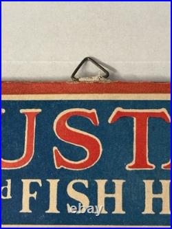 X-RARE/SCARCE ORIGINAL 1930s-40sMUSTAD Key Brand FISH HOOKS STORE DISPLAY/NORWAY